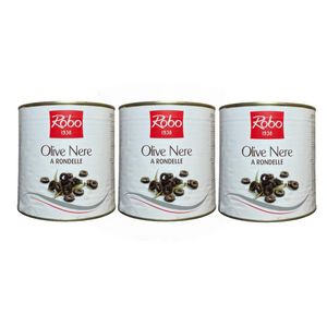 Robo Sliced Black Olives 2600 g – Black Olives in Brine for Professional Use_0