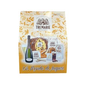 Tre Marie Caja Regalo “Un Mondo di Auguri” 6 Piezas – Lote Navideño Italiano con Dulces Tradicionales y Especialidades