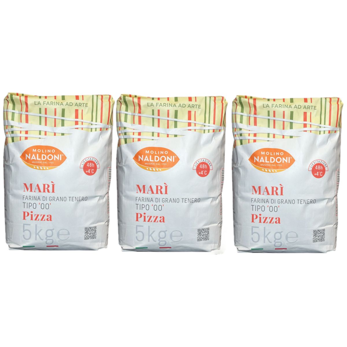 Farine Molino Naldoni Type « 00 » « Marì » pour pizza 5 kg - 3 morceaux