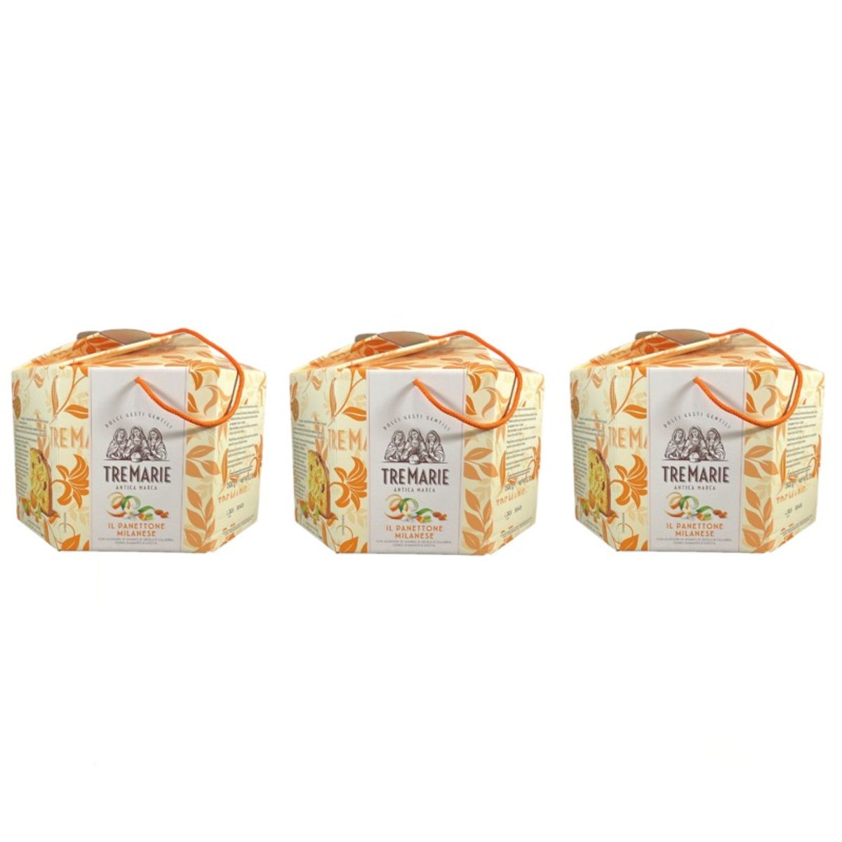 Il panettone artigianale milanese per eccellenza, con ingredienti italiani di alta qualità e lievitazione lenta che garantisce sofficità e gusto autentico delle feste. - 3 Pezzi