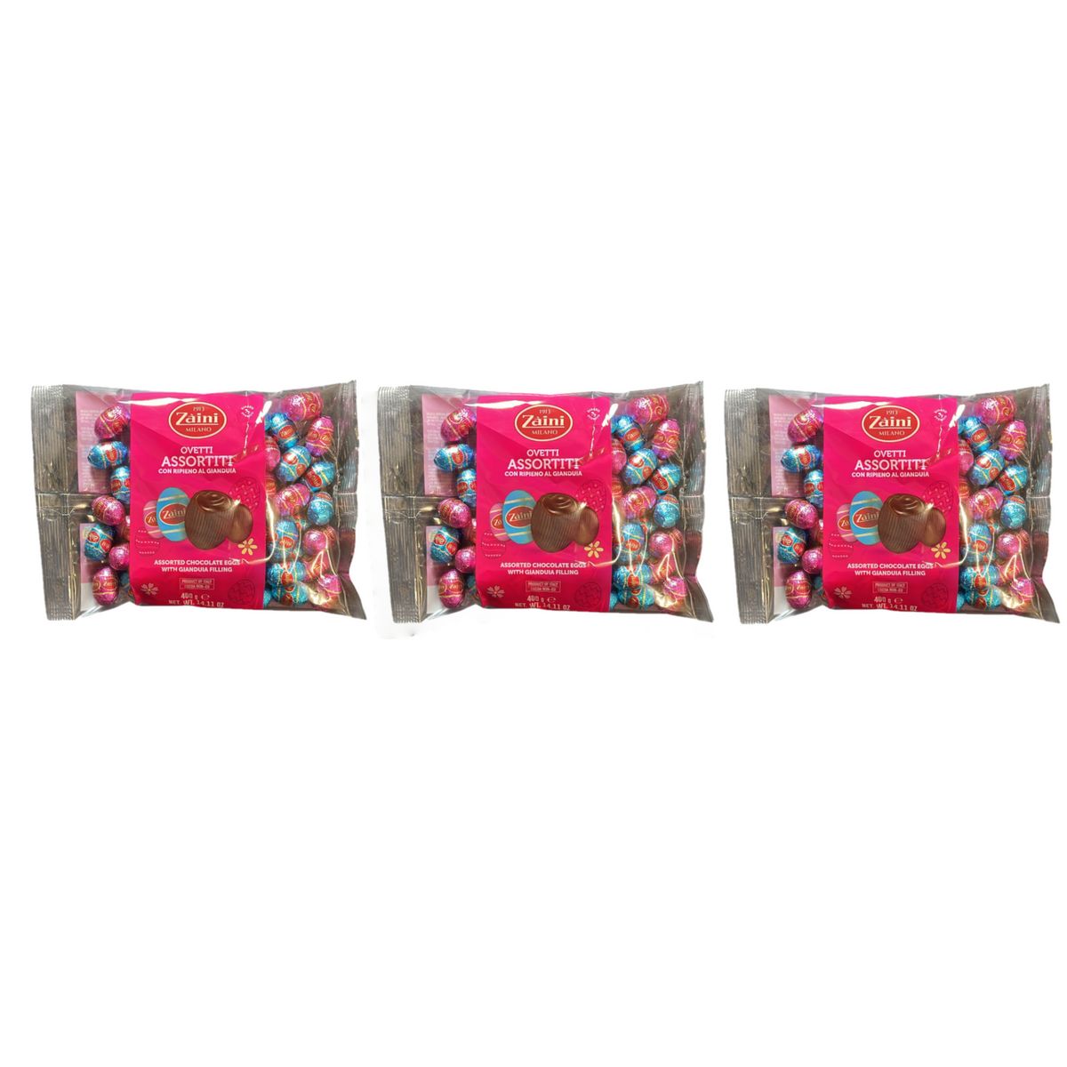 Assorted Eggs with Gianduia Filling, 400g - 3 Pieces