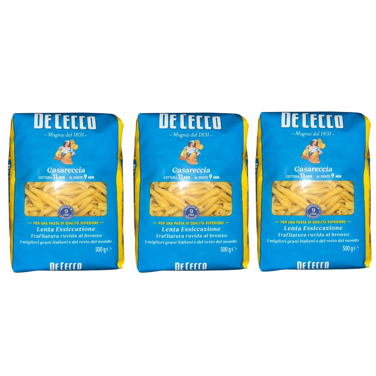 De Cecco Casareccia Durum Wheat Semolina Pasta 500 g - 3 pieces