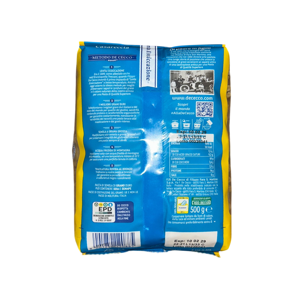 De Cecco Casareccia Durum Wheat Semolina Pasta 500g