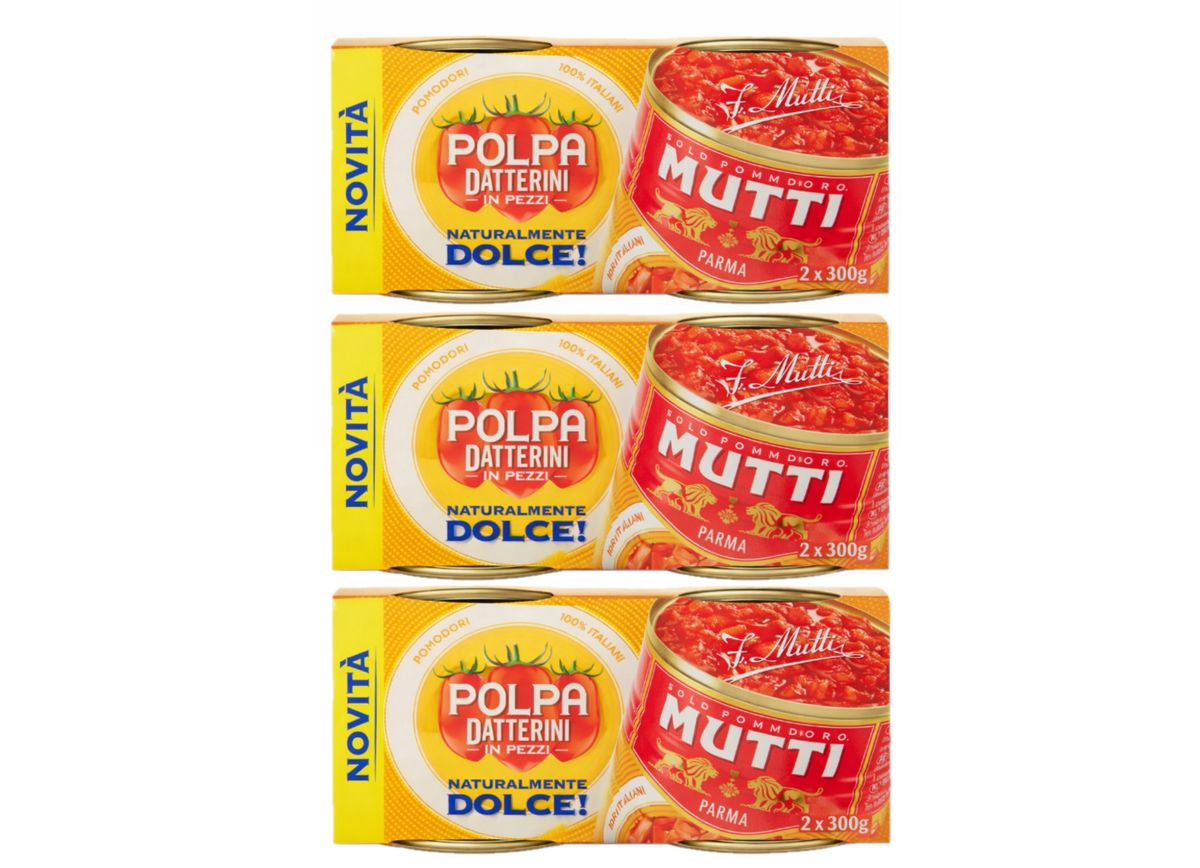 Pulpa de Mutti Datterini en Trozos 2 x 300 Gr. - 3 Piezas
