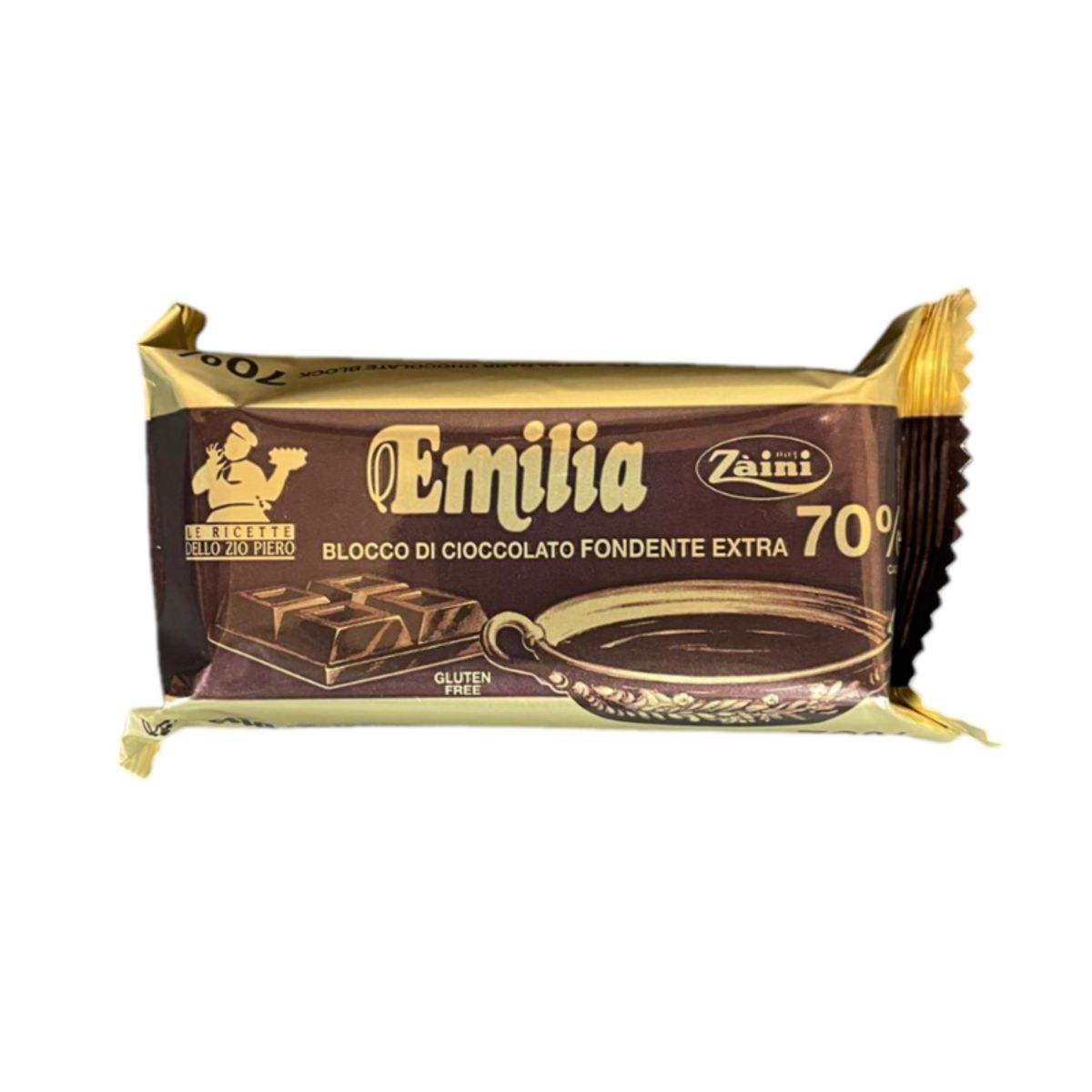 Emilia Zaini – 200g Tafel extra dunkle Schokolade 70% | Italienische Handwerksqualität, perfekt für Desserts und zum Genießen