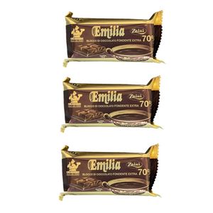 Emilia Zaini – Extra-Zartbitterschokolade 70% 200g | Italienische Premiumqualität, Perfekt zum Backen und Genießen_0