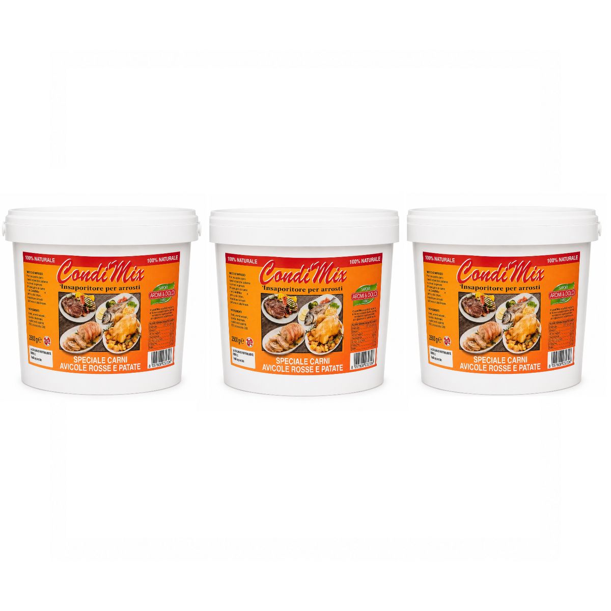 Aromi & Dolci Condi'Mix Insaporitore per Arrosti 2,5 Kg - 3 pezzi