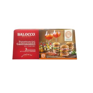 Balocco Mini Panettones Gastronomiques à Garnir 240 g (3 x 80 g) | Petits Panettones Salés pour Entrées et Recettes Gourmandes | Made in Italy
