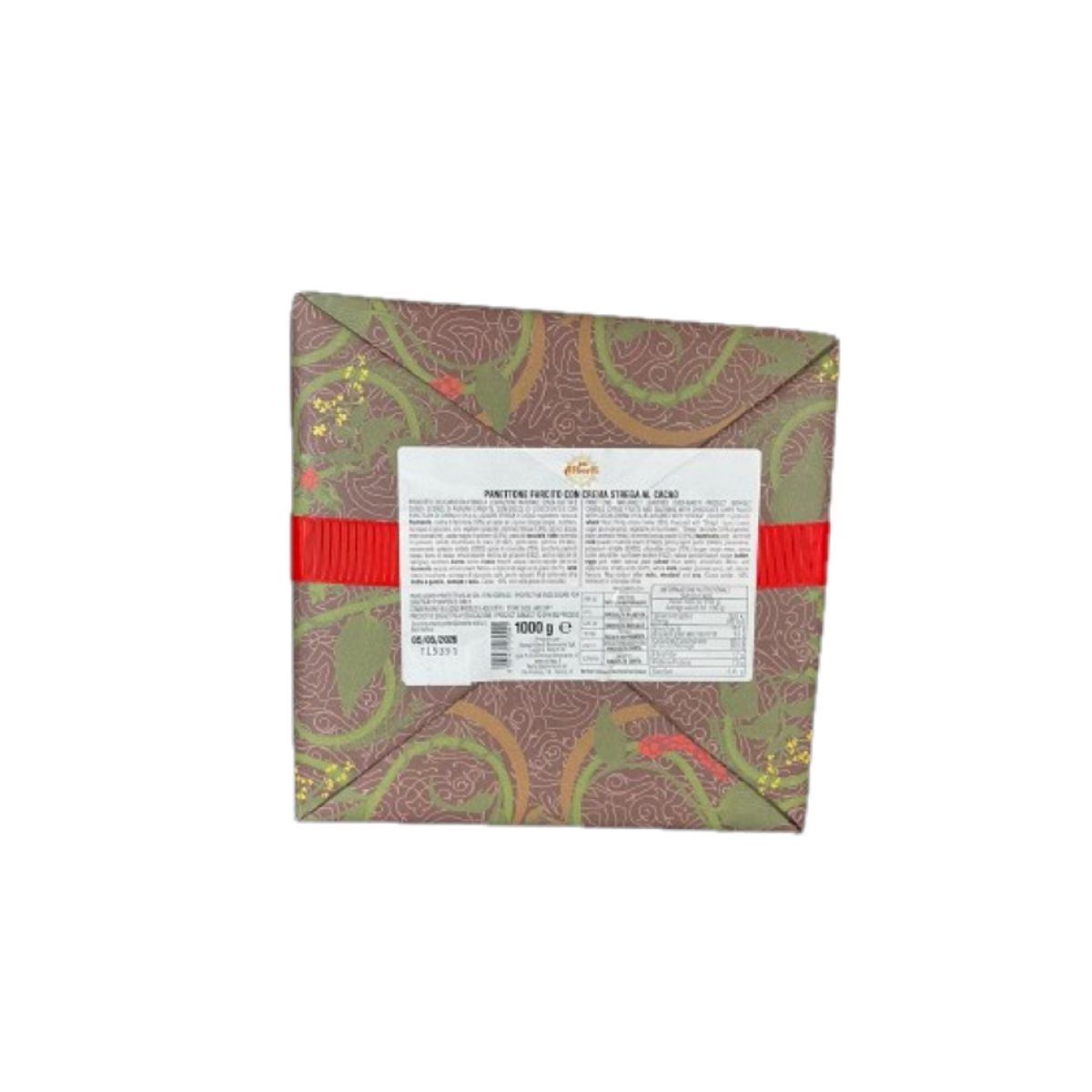 Panettone Alberti con Crema de Cacao Strega – 1 kg Especialidad Artesanal – Pastel de Navidad Suave con Chispas de Chocolate y Licor Strega