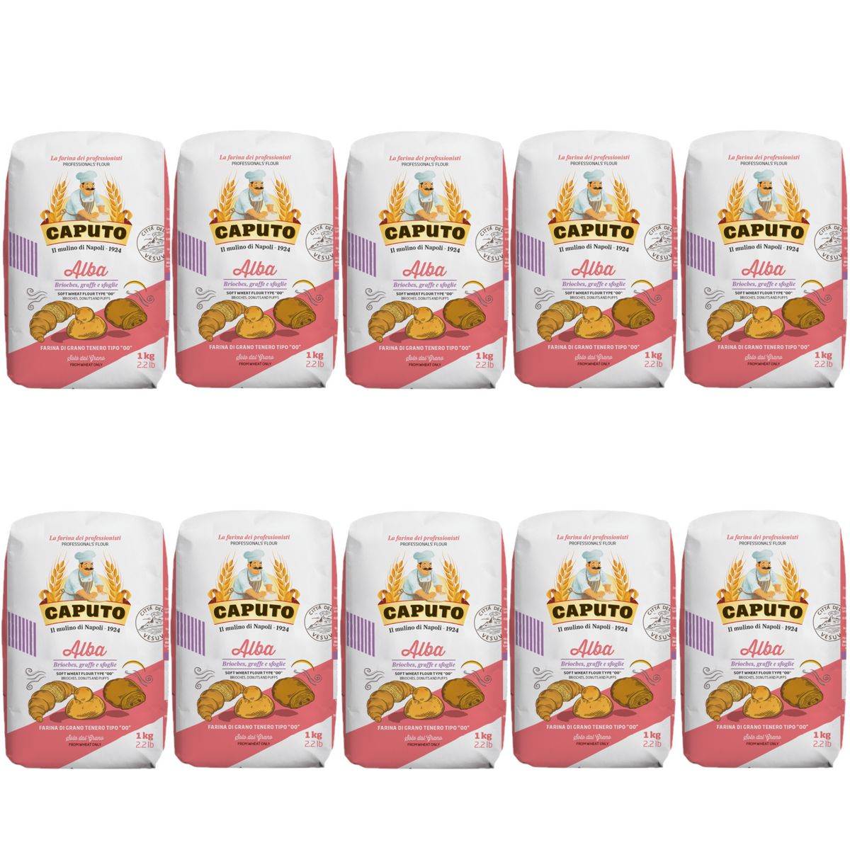 Molino Caputo Alba Flour 1 Kg - 10 Pieces