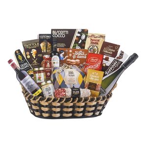 Villa Guelfa Weihnachtskorb „Prestigio“ 19 Stück | Italienische Feinkost und Premium-Delikatessen für ein Fest voller Stil