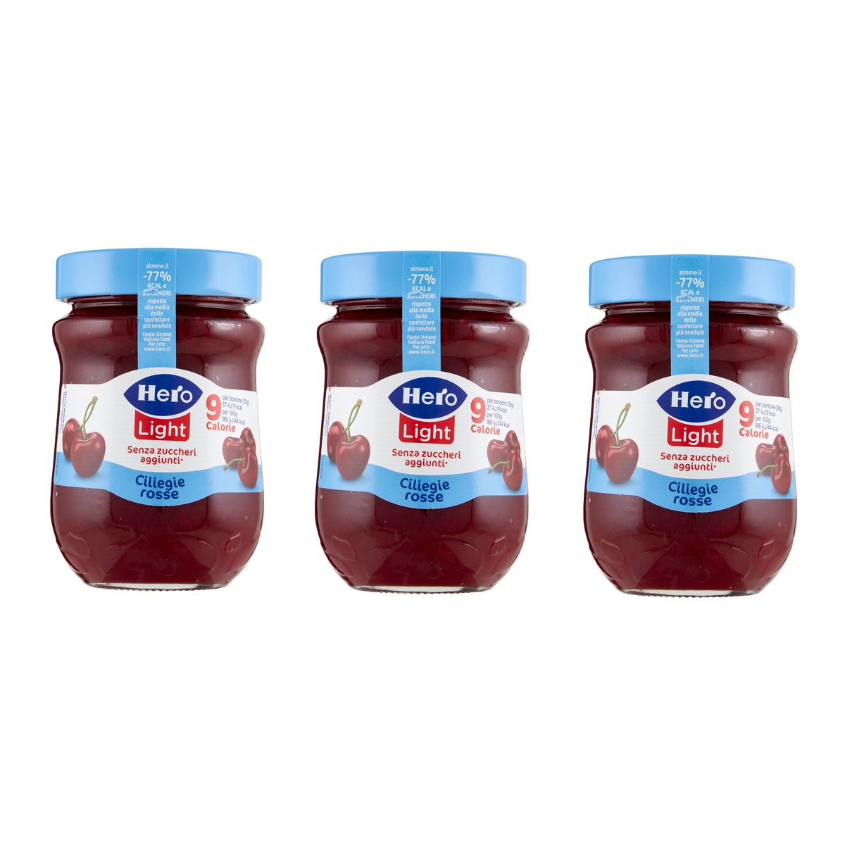 Hero Light Red Cherry Jam 280 Gr.