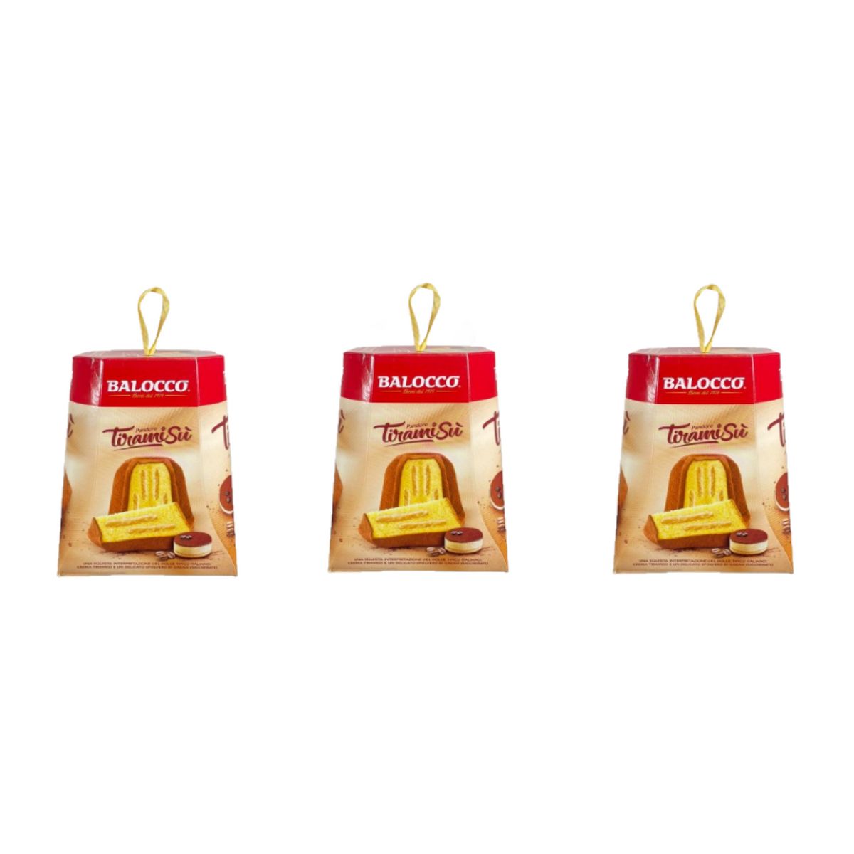 Balocco Pandoro Tiramisu 800g – Soft Pandoro with Tiramisu Cream, an Irresistible Italian Dessert - 3 Pieces