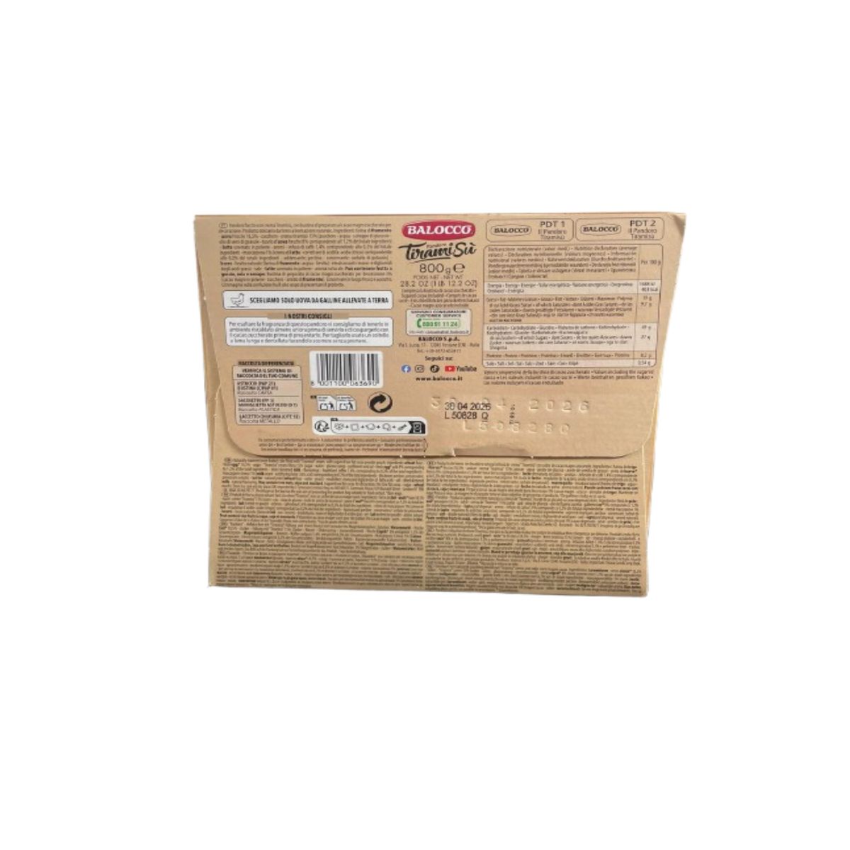 Balocco Pandoro Tiramisu 800g – Soft Pandoro with Tiramisu Cream, an Irresistible Italian Dessert