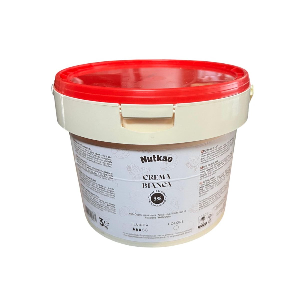 Nutkao white cream for filling 3 Kg.