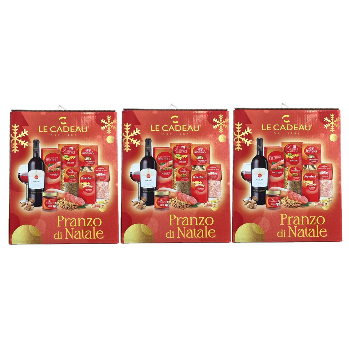 Paquete de almuerzo navideño Le Cadeau (8 piezas) - 3 piezas