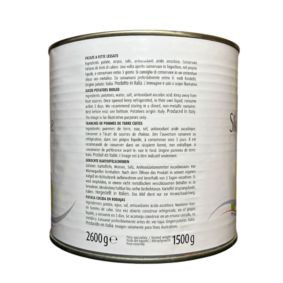 Robo Patate a Fette Lessate in Latta 2,6 kg