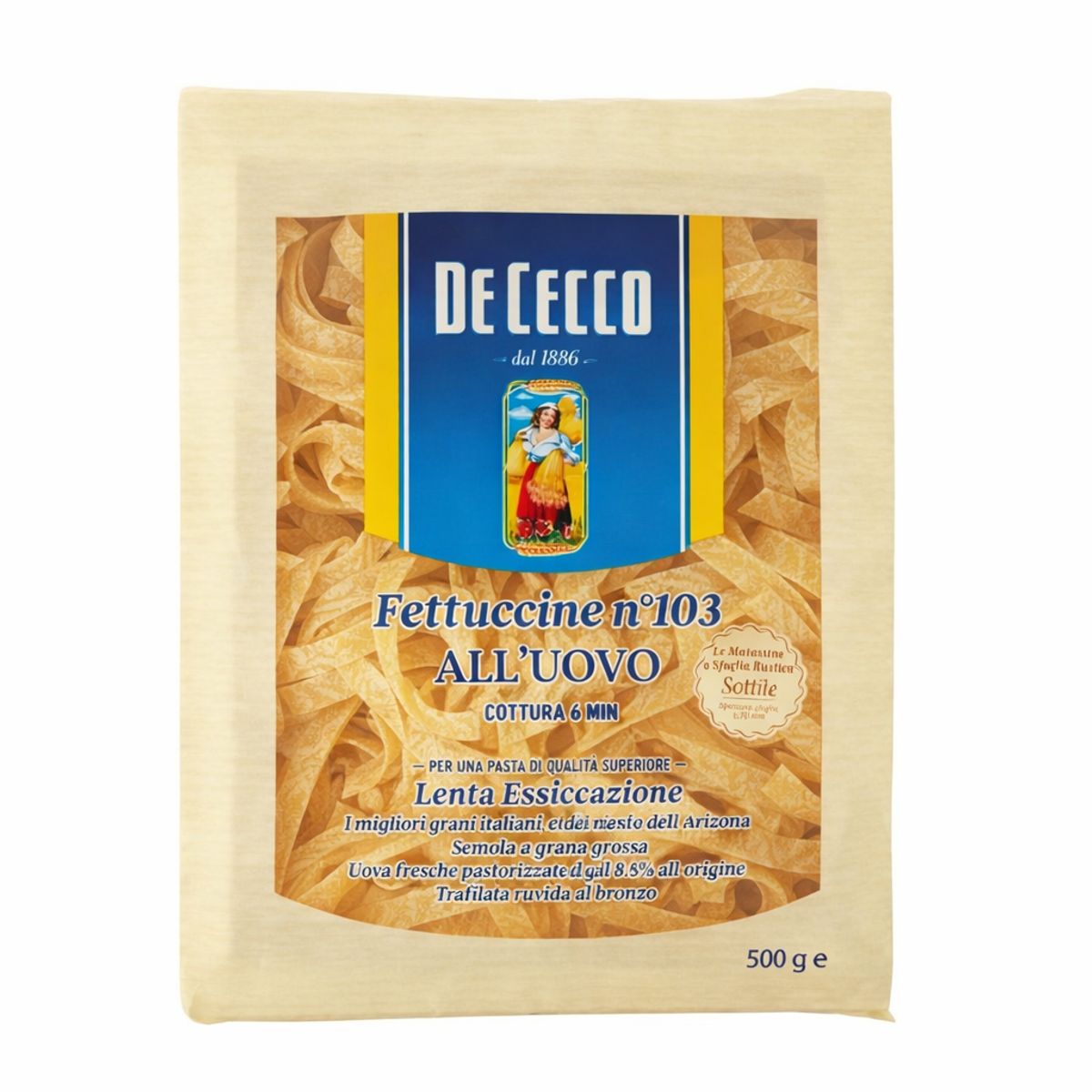 Fettuccine Al Huevo De Cecco N° 103 500 Gr.