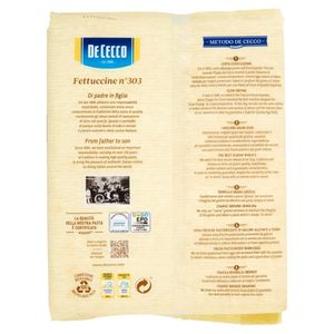 De Cecco Fettuccine al Huevo n°103 500 g – Pasta al Huevo Trefilada en Bronce_1