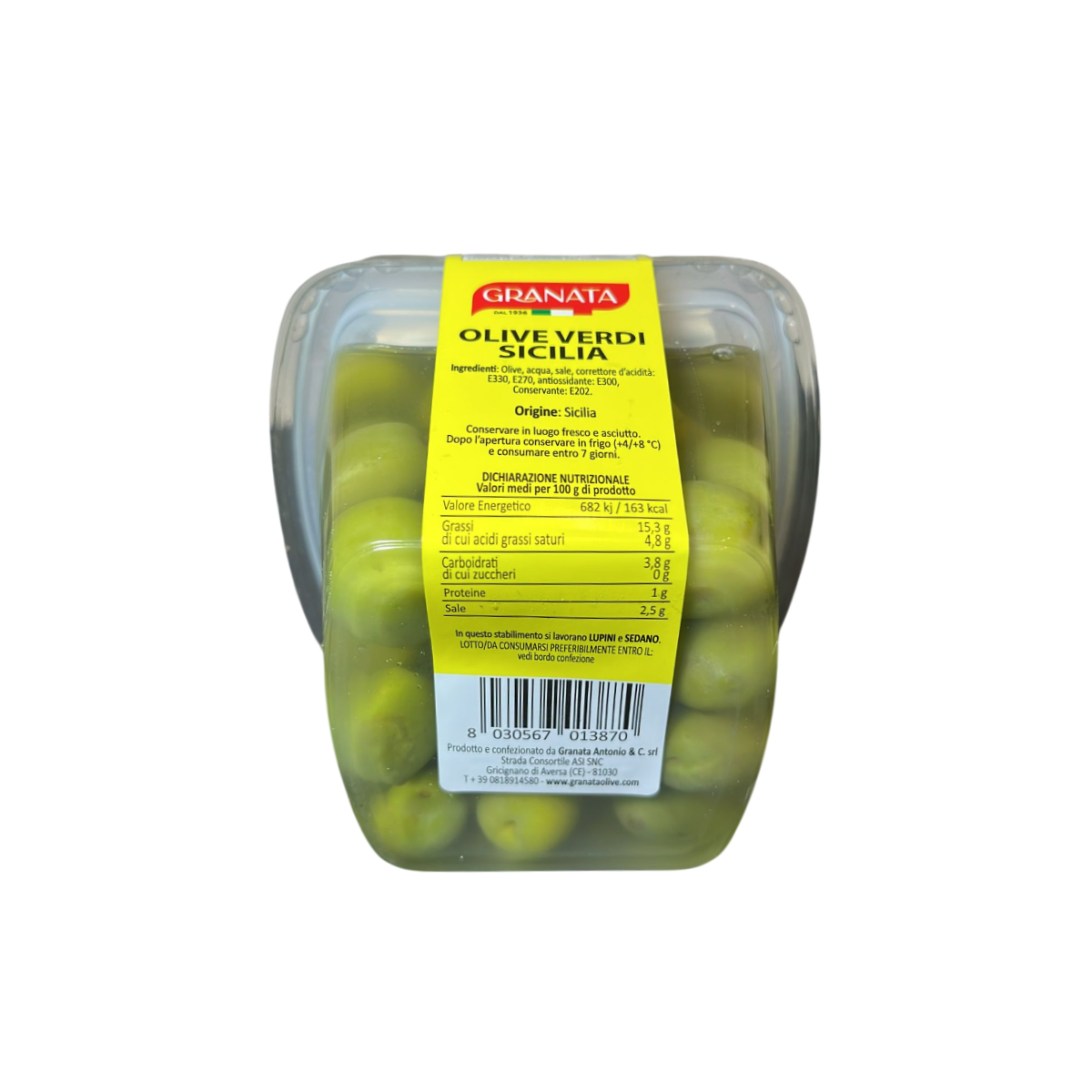 Granata Sizilianische Grüne Oliven 480 g