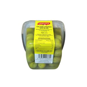 Granata Grüne Sizilianische Oliven 480 g – Oliven in Salzlake Nettogewicht 250 g_1
