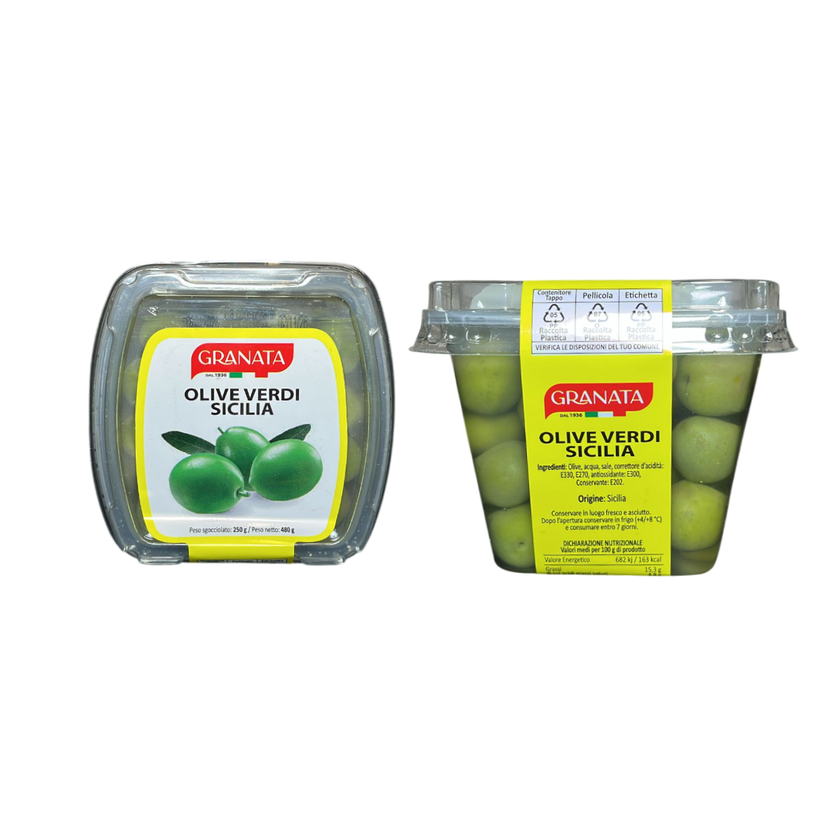 Granata Sizilianische Grüne Oliven 480 g