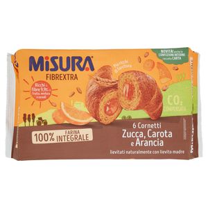 Misura Fibrextra 6 Kürbis-, Karotten- und Orangencroissants 308 Gr.