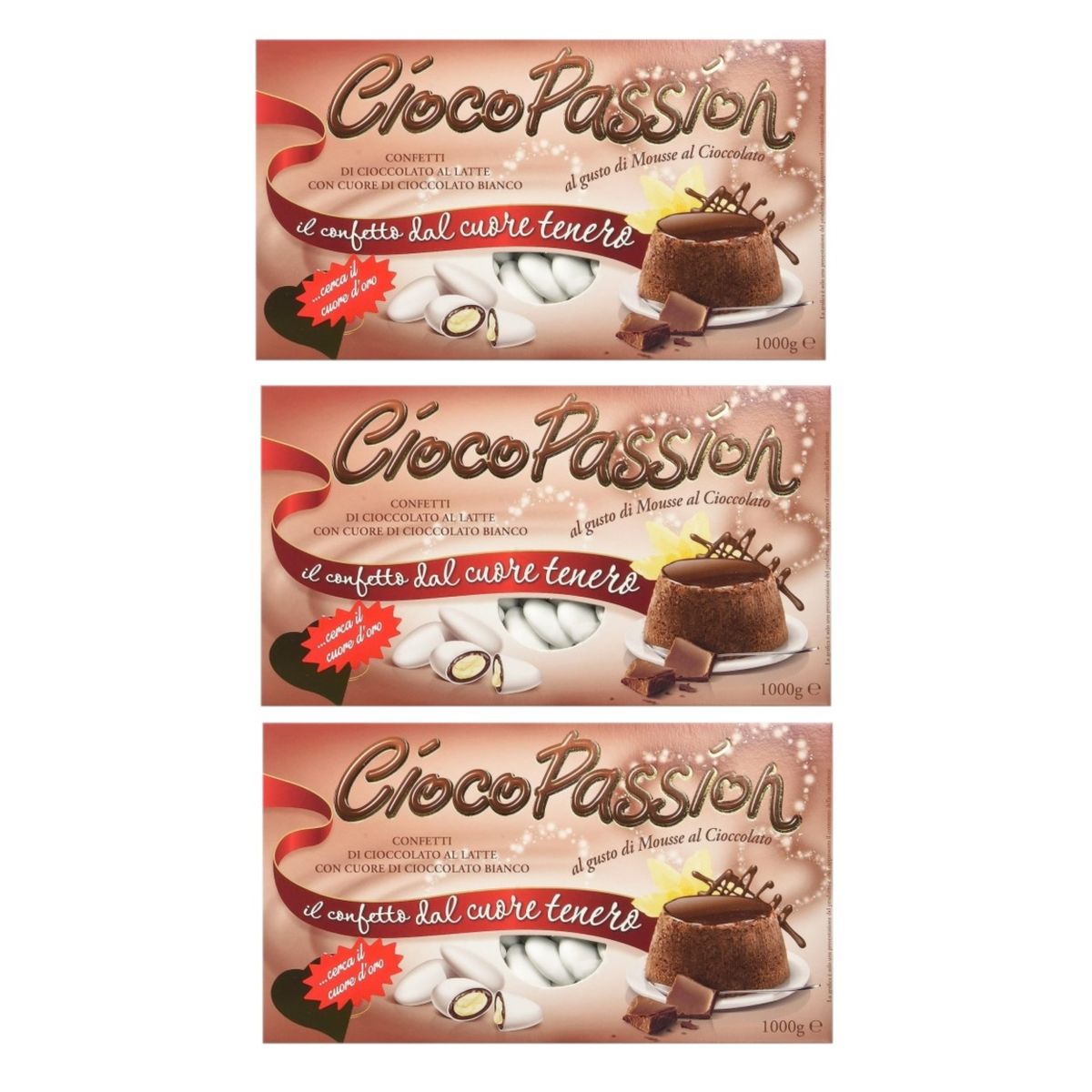 Crispo Confetti CiocoPassion Chocolate Mousse 1 kg. 3 pieces
