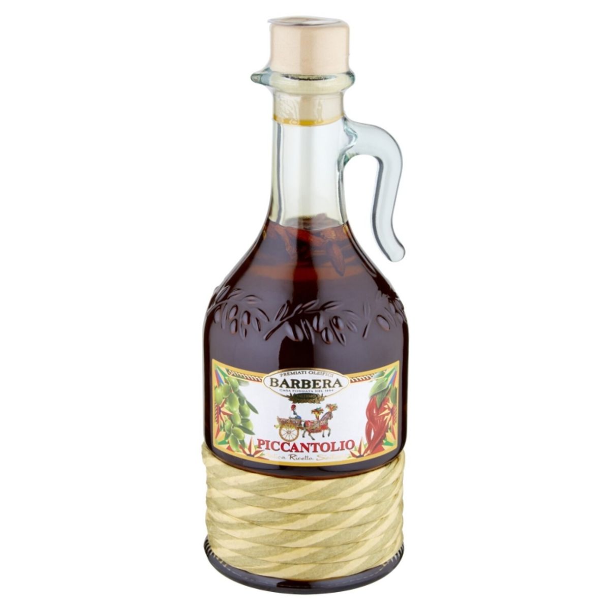 BARBERA OIL « Piccantolio » Condiment à base d'huile d'olive extra vierge aromatisée au piment 500 ML