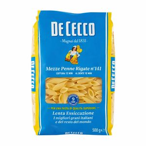 De Cecco Mezze Penne Rigate n° 141 500 g – Pâtes de semoule de blé dur