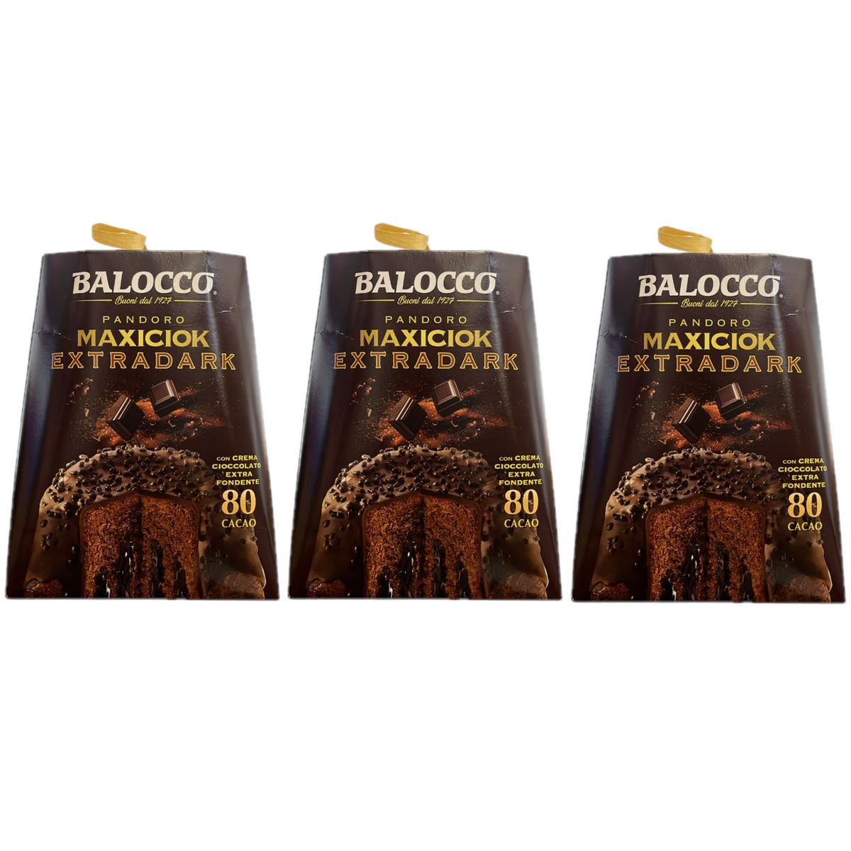 Balocco Pandoro Maxiciok Extradark 800 Gr - 3 Pieces