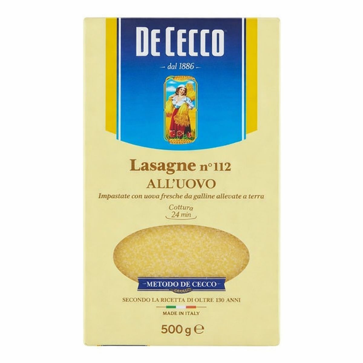De Cecco Lasagna All' Uovo No°112 500 Gr.
