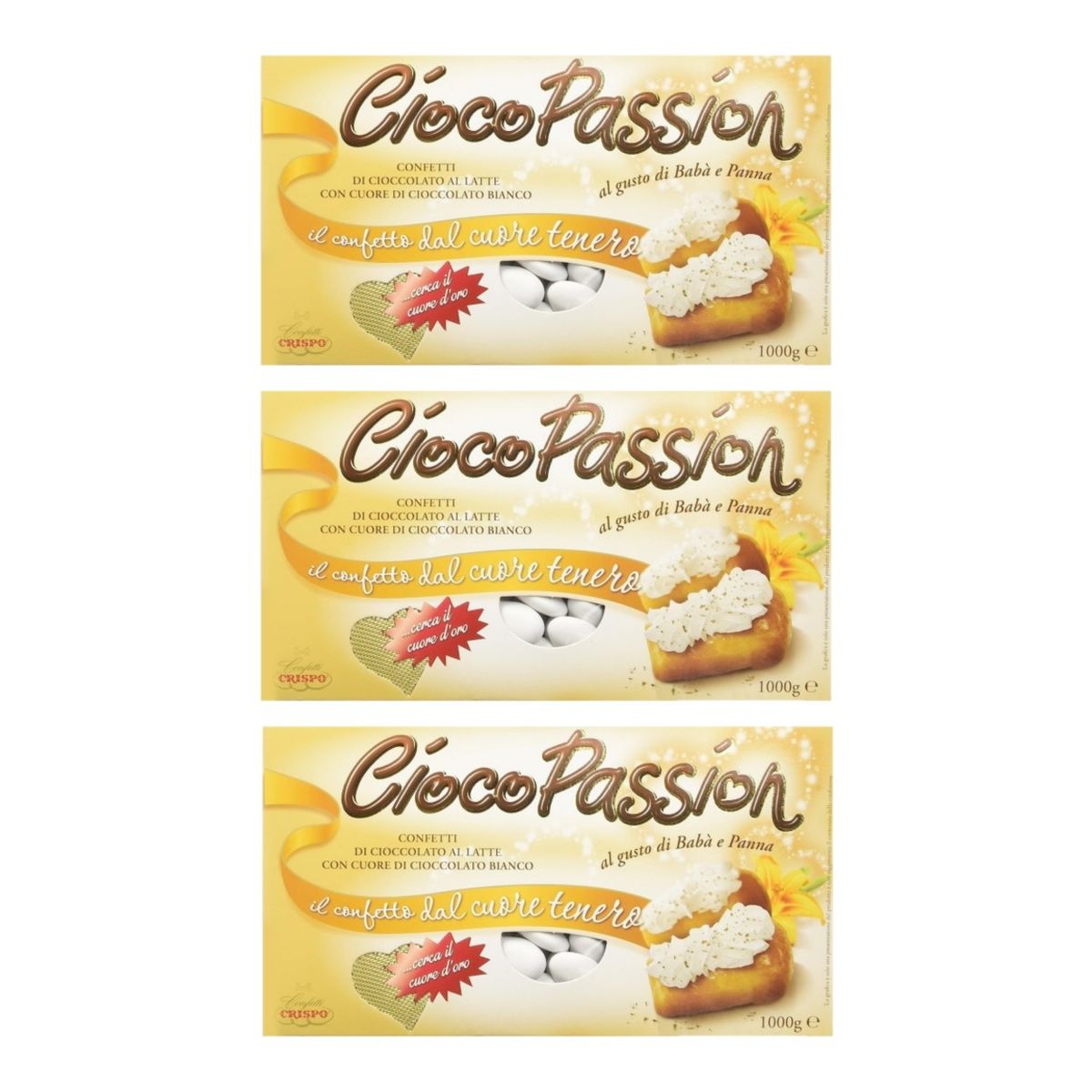 Crispo Confetti CiocoPassion Babà et Crème 1 kg. 3 pièces