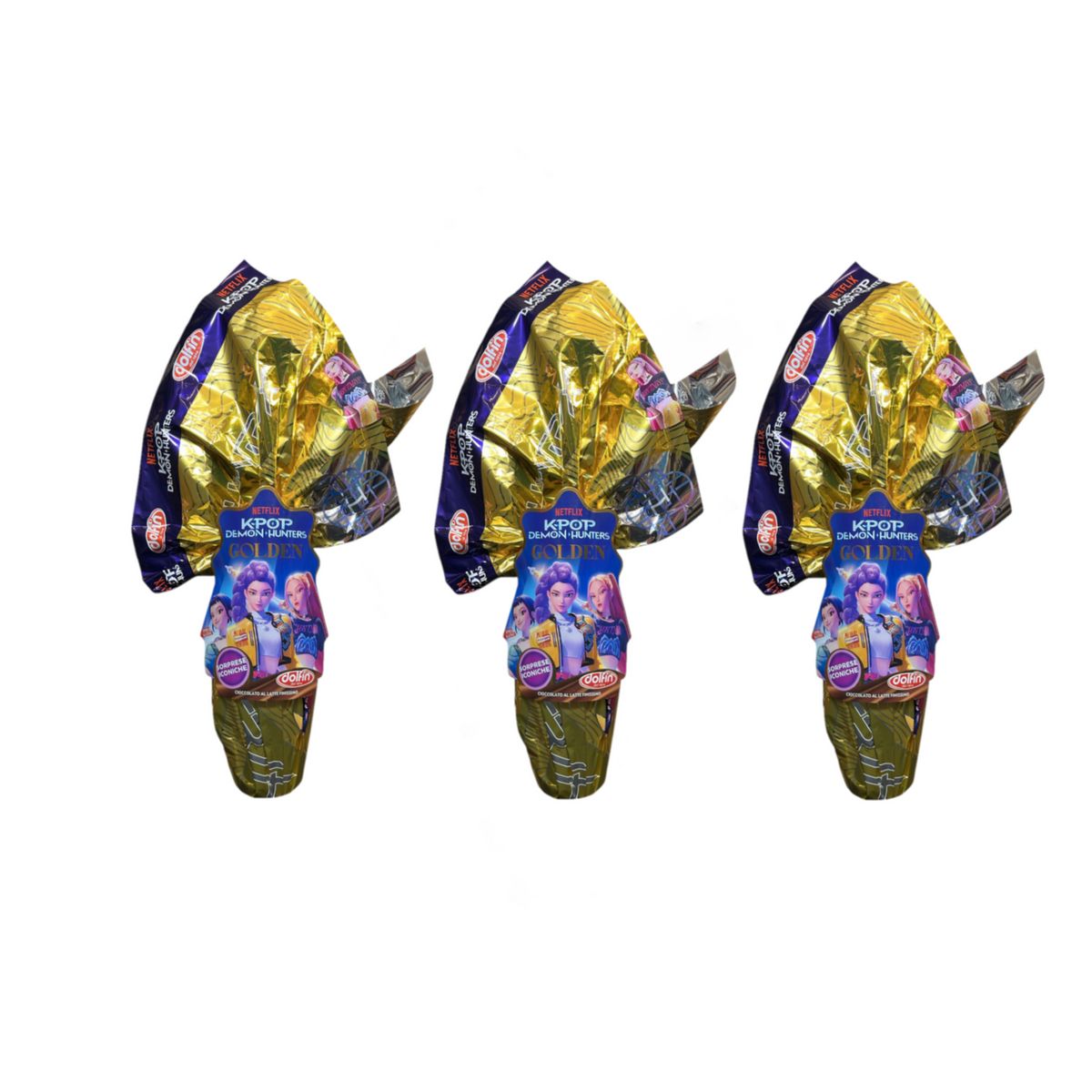 Dolfin Egg Netflix K-Pop Demon Hunters Milchschokolade 250 g - 3 Stück