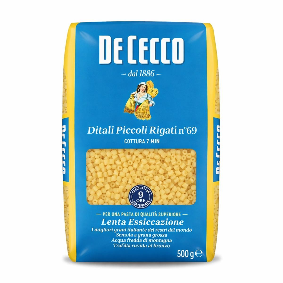 De cecco Ditali Piccoli Rigati n° 69 500 Gr.
