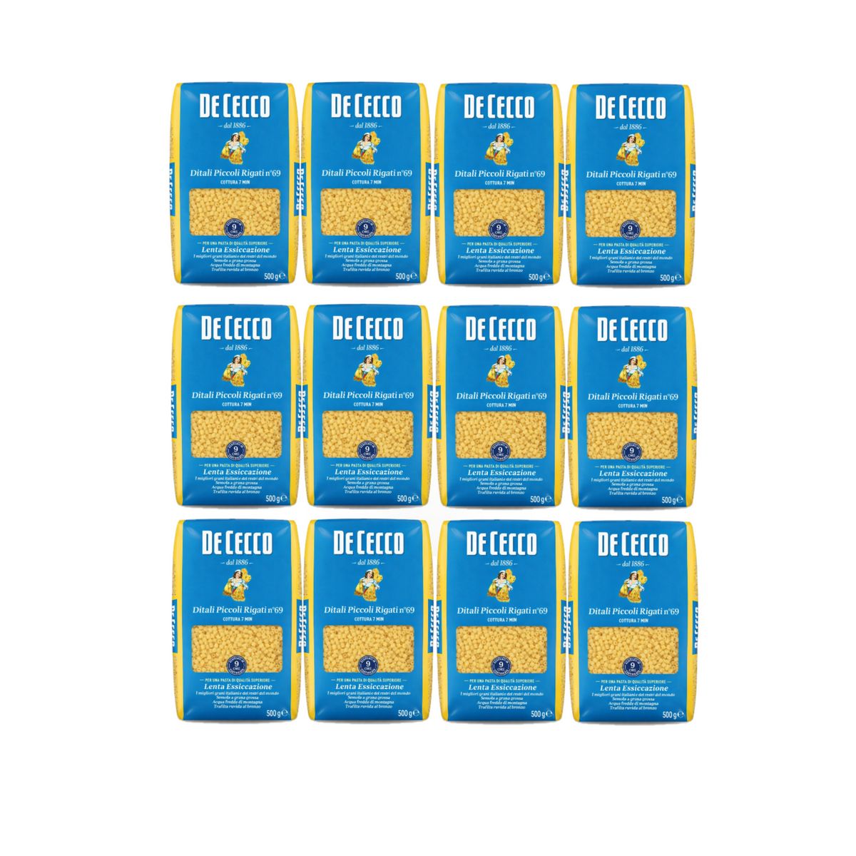De cecco Ditali Piccoli Rigati n° 69 500 Gr. - 12 Pezzi