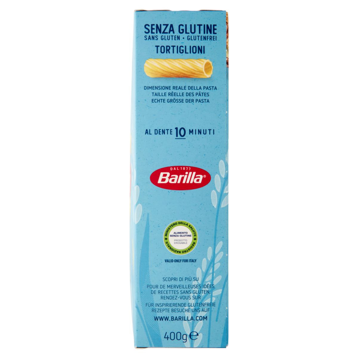 Barilla Pâtes Tortiglioni Sans Gluten 400 Gr.