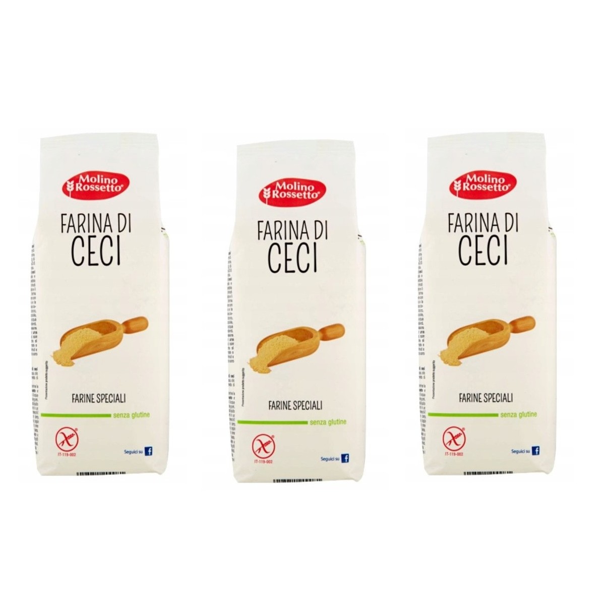 Farine de pois chiches sans gluten Molino Rossetto 500 gr.