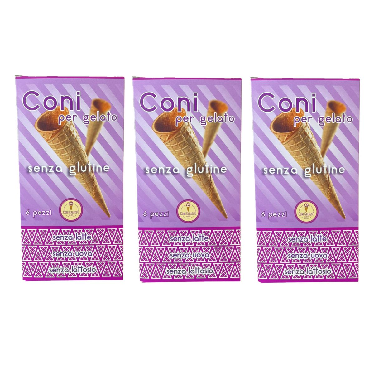 Coni Galasso Coni Per Gelato Senza Glutine 108 Gr - 3 Pezzi