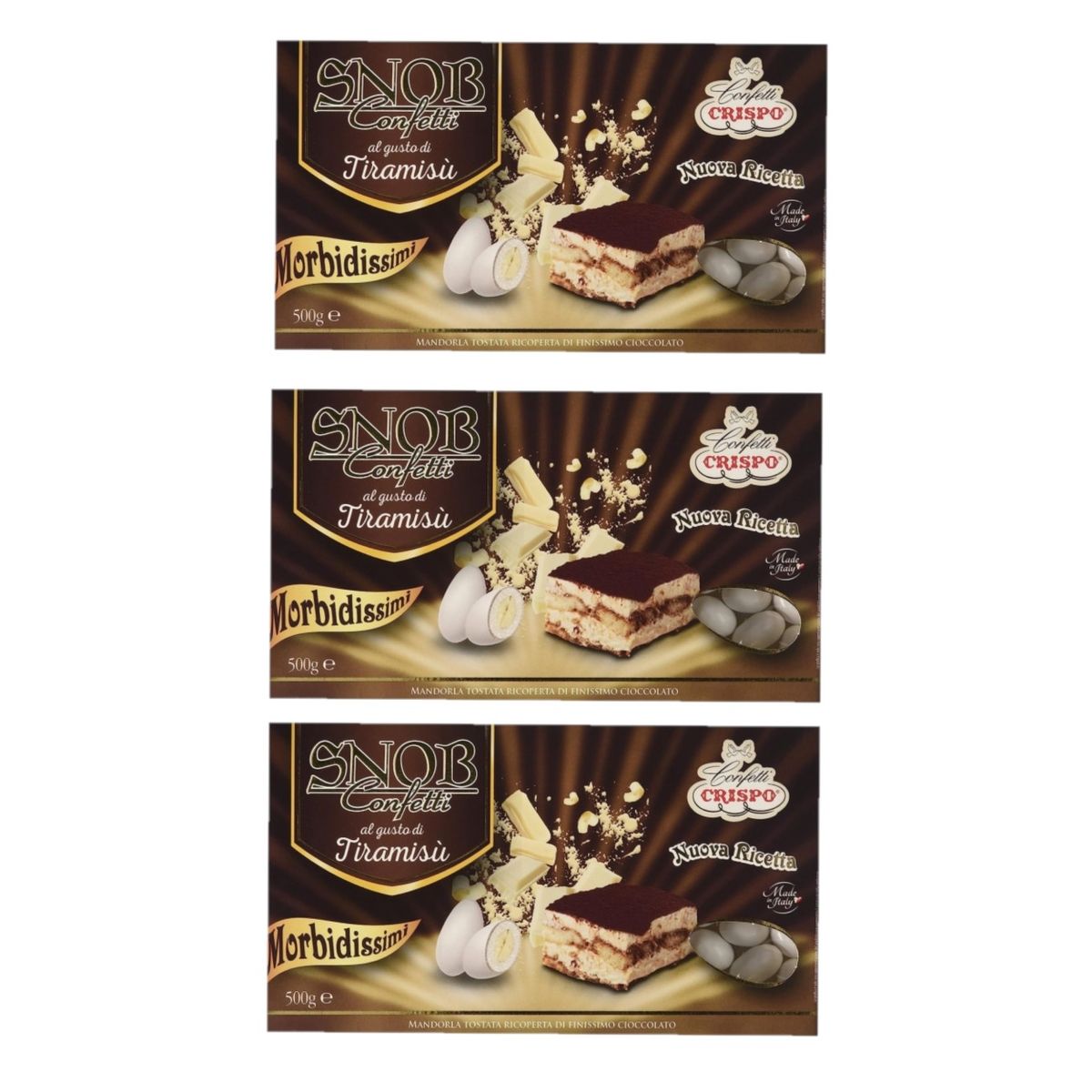 Crispo Confetti Snob Tiramisu 500 Gr. 3 pièces