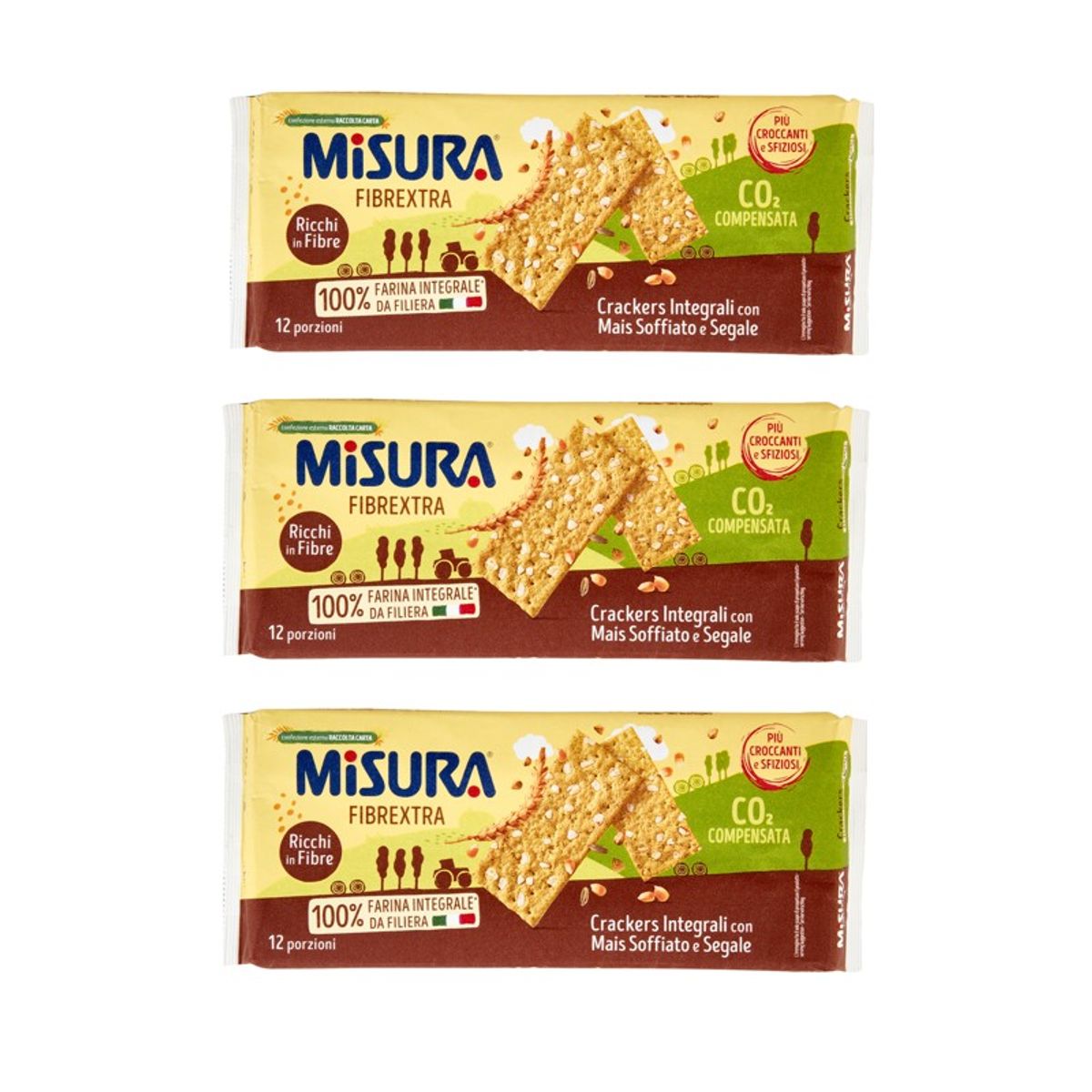 Misura Fibrextra Crackers Integrali 385 Gr.
