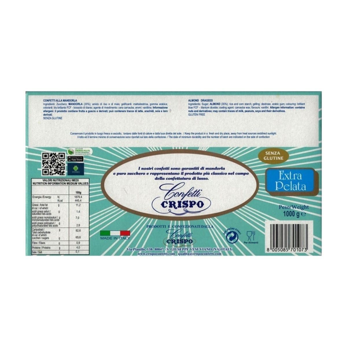 Crispo dragées célestes extra pelées 1 kg.