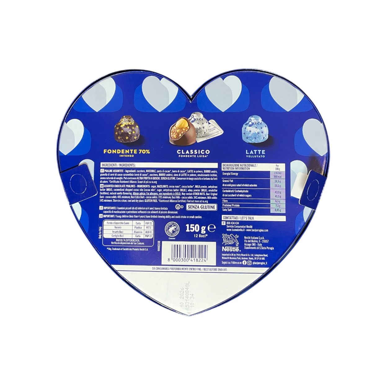 Baci Perugina Maxi Box Cœur Assortiment 150 Gr.