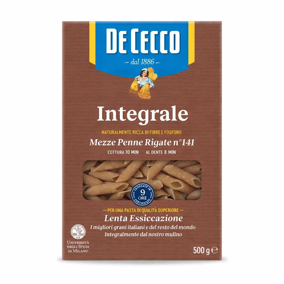 De Cecco mezze penne rigate Integrali  n°141 500 Gr.