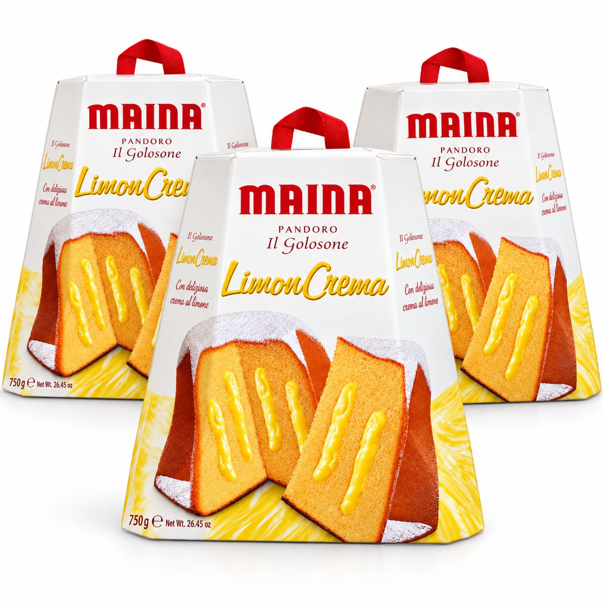 Crema de limón Maina Pandoro 750 g - 3 piezas