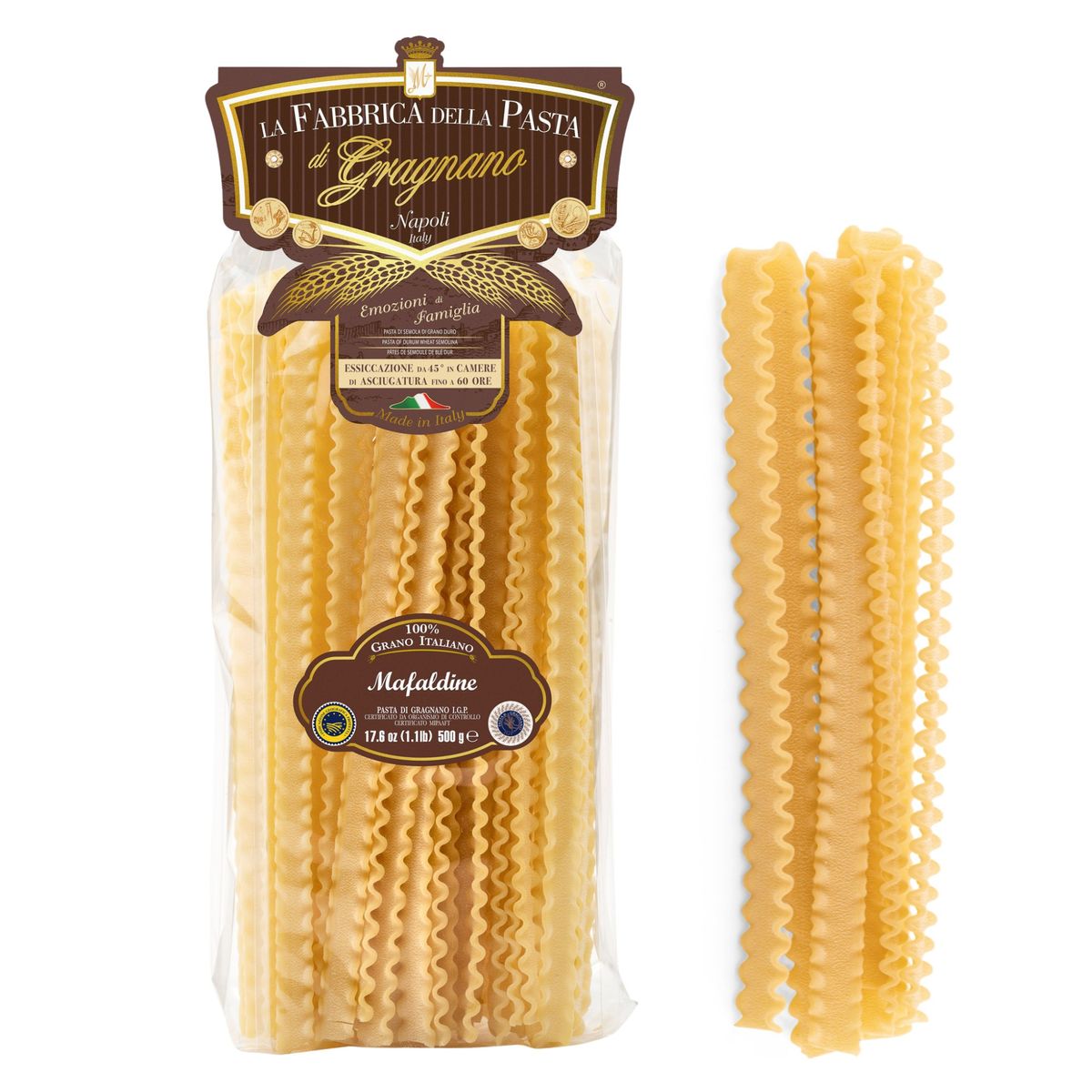 La Fabbrica della Pasta di Gragnano "Mafaldine" Pasta di Gragnano IGP 500 Gr.