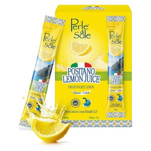 PERLE DI SOLE Jus de Citron “Côte Amalfitaine IGP” 14 x 20 ml – 100% Italien