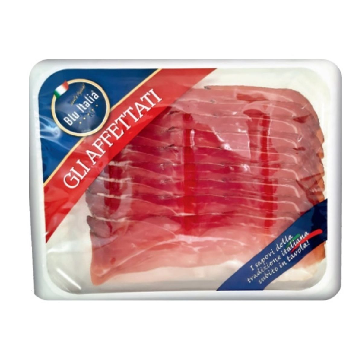 Blu Italia Speck sliced vacuum packed 100 Gr.