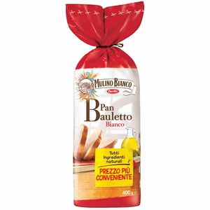 Mulino Bianco Pan Bauletto Blanc Classique 400 g – Lot de 8