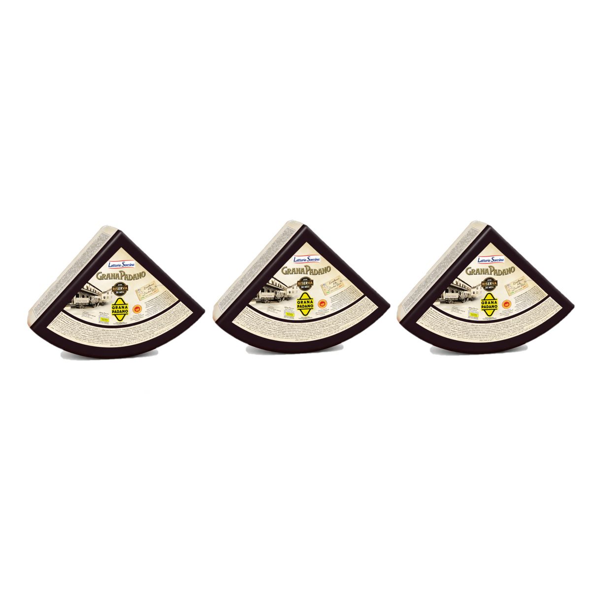 Latteria Soresina Grana Padano DOP Riserva Over 20 Months Approximately 4.5 kg - 3 Pieces